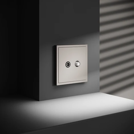 Розетка телевизионнная оконечная TV+SAT (кашемир) Voltum S70 VLS060403