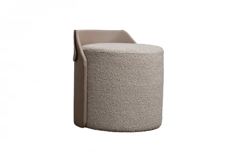 Пуф Bruno букле/иск.кожа бежевый Orso BEG+Enzo260 50*50*51см Garda Decor