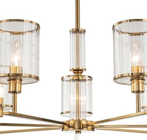 Потолочная люстра на штанге 13022/7R Brass Indigo Dante V000410