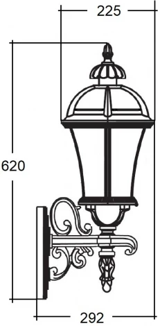 Настенный фонарь уличный IP44 Oasis Light ROMA L 95201L/08 Bl (220V, фонарь)