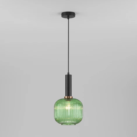 Подвесной светильник Eurosvet Bravo 50182/1 зеленый (220V, на проводе, шар)