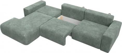 Диван угловой Лига-036 НПБ Классик Лонг левый угол Лига Диванов (Велюр) арт.127786L