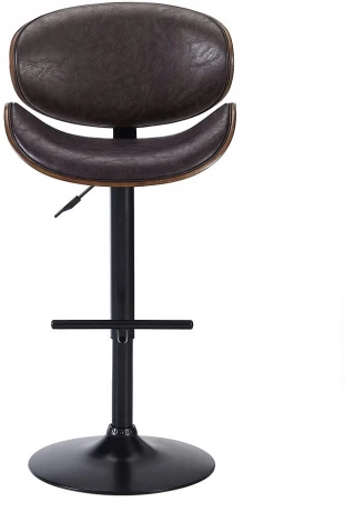 Стул барный JY1076 коричневый/черный
