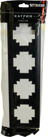 Рамка на 4 поста (черный) Stekker Катрин 39815