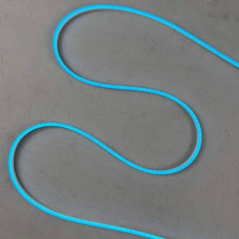 Односторонний Гибкий Неон 8х16мм Небесно-Голубой 12В, IP65 Laitcom FR-23519