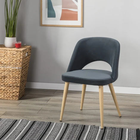 Стул Lars Diag grey/нат.дуб R-Home арт.410120141h_Diaggrey_н.дуб