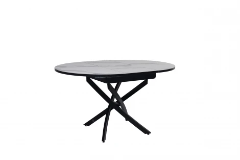 Стол Андромеда D100, Черный/Мрамор, Мир стульев