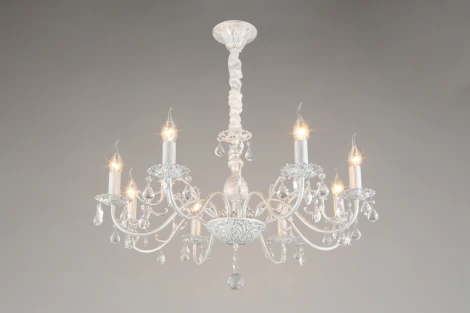 Подвесная люстра Bantine OML-53213-08 (220V, хрусталь, подвески, на цепи)