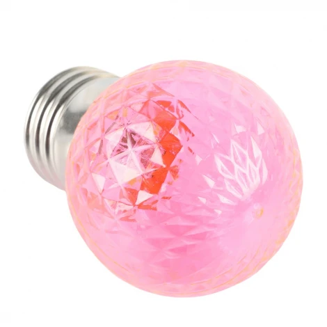 Лампа светодиодная Feron LB-385 52177 шарик розовый прозрачный E27 1W 230V