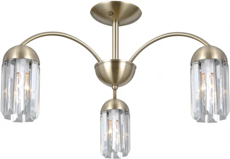 Потолочная люстра на штанге ILLUMICO IL0599-3CSQ-24 AB LYRA (220V, хрусталь)