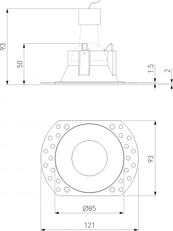 Светильник встраиваемый черный Elektrostandard Renzo 25020/01 (220V, круглые)