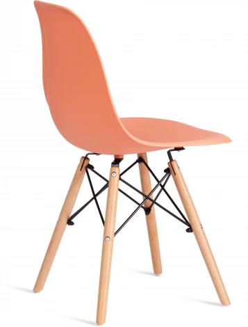 Стул CINDY (EAMES) (mod. 1801) / 1 шт. в упаковке (Дерево бук,Металл,Пластик /Оранжевый)