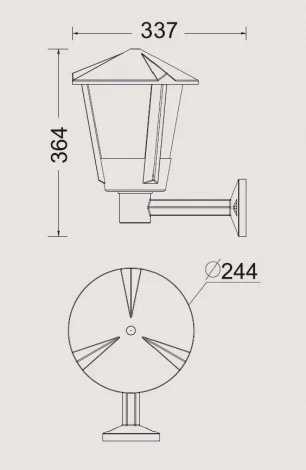 Настенный фонарь уличный Oasis Light 1251S