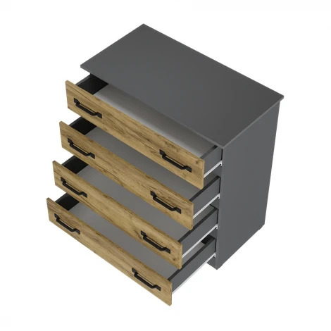 Комод "Лофт" графит/крафт БТС 00-00283728