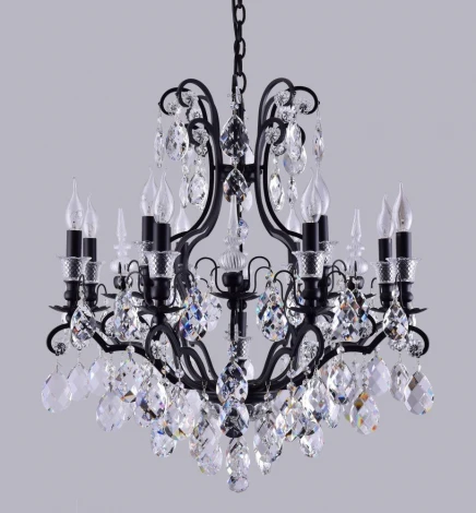 Подвесная люстра Crystal Lux Magnifico SP13 BLACK/TRANSPARENT