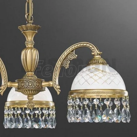 Подвесная люстра Reccagni Angelo 7000 L 7000/3 (220V, подвески, на цепи, узор в клетку)