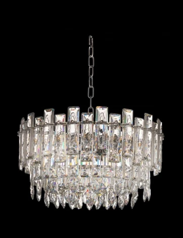 Подвесная люстра Fluorite Constancia FL1064-10P (220V, хрусталь, на цепи)