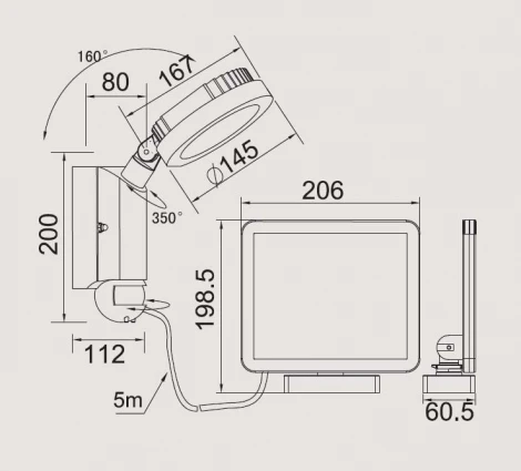 Настенный светильник уличный светодиодный на солнечных батареях с датчиком движения и освещенности Oasis Light SOLAR W6102S-PIR SL Gr