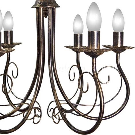 Люстра подвесная Day&Night, 6 ламп, черный с золотом