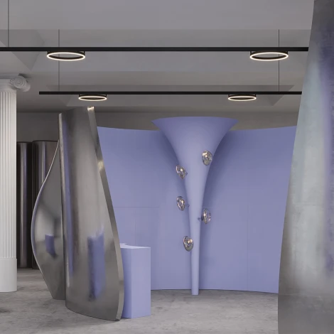 Трековый светильник магнитный однофазный 24W 48V Maytoni Rim TR227-2-24W3K-B (LED, кольцо)