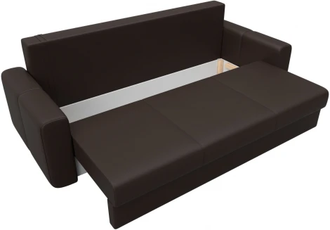 Диван прямой Лига-031 (Коричневый/Экокожа) Лига Диванов арт.121276