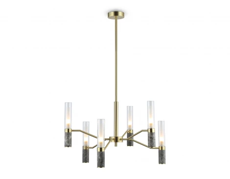 Потолочная люстра на штанге с мрамором Ambrella Ceramo Modern LH53353