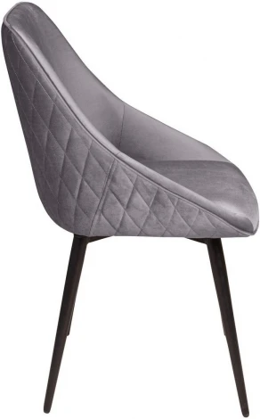 Стул Neo ромб, поворотный на 90 градусов, функция возврата, антишум, бархат серый 27/опора конус Top Concept арт.22055