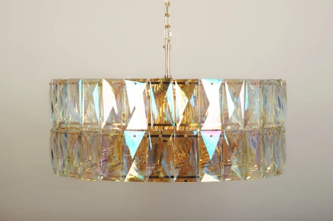 Подвесная люстра Abrasax Frieda L.9301-24GO (220V, на цепи, круглые)