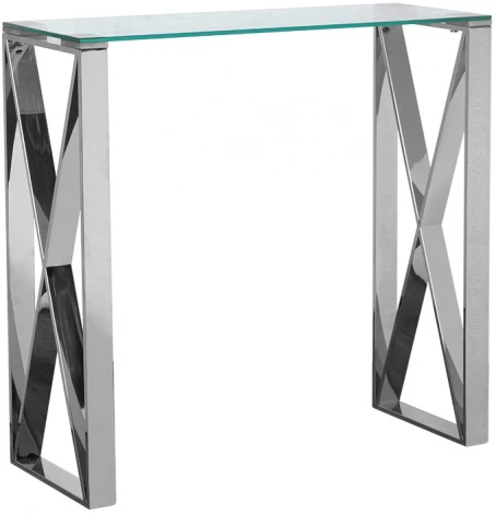 Консольный стол Garda Decor 47ED-CST008/80 (Серебро/Серебро,Прозрачный)