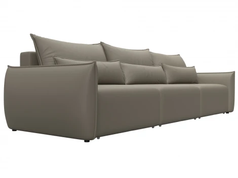 Диван прямой Лига-051 НПБ Лонг (ЛДСП,Брус,Фанера/Пластик/Экокожа/Бежевый) Лига Диванов 129882