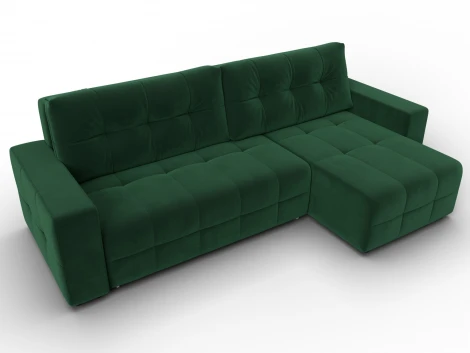 Диван угловой Лига-122 угол универсальный (ДСП,Брус,Велюр/Зеленый) Лига Диванов 137604