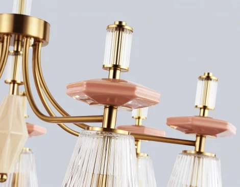 Потолочная люстра на штанге на штанге с керамикой Ambrella Ceramo Modern LH53184