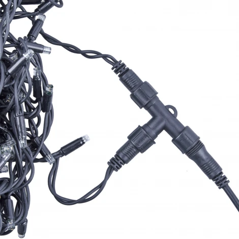 Соединитель для гирлянд серии F90RPO, Т-образный 1 вход-2 выхода черный Uniel UTC-F90 Y3 BLACK