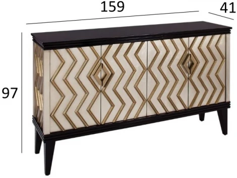 Комод со столешницей из натуральн. камня 159*41*97см Garda Decor арт.ART-1973-S