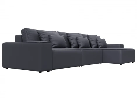 Диван угловой Лига-074 угол универсальный (ДСП/Пластик/Экокожа/Серый) Лига Диванов 129874