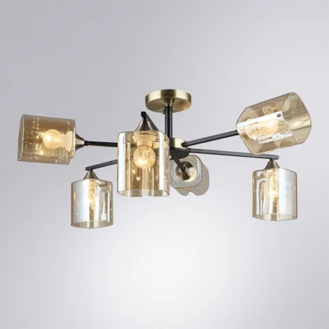 Потолочная люстра на штанге Arte Lamp Merci A4185PL-6BK (220V)