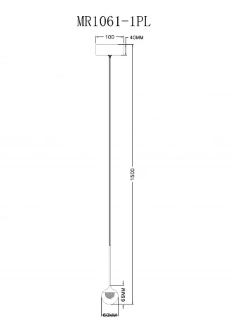 Подвесной светильник светодиодный MyFar Kollins MR1061-1PL (220V, на проводе, шар)