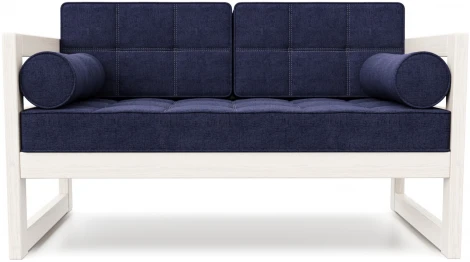 Диван Arsko прямой Сега М беленый дуб рогожка синяя