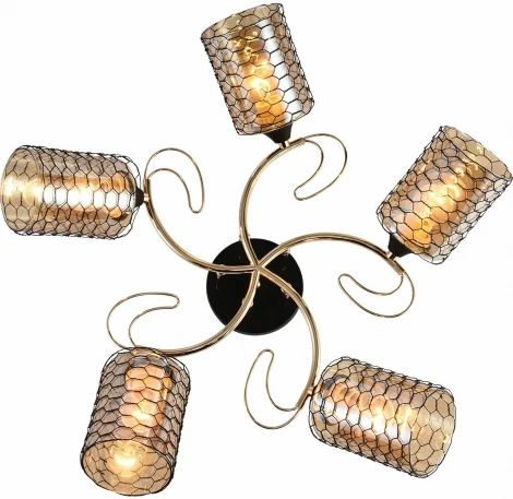 Потолочная люстра на штанге Reluce 01309-0.3-05 BK+FGD (220V)