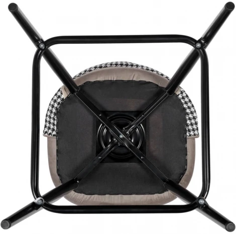 Стул полубарный Leo латте с жаккардом, с поворотным механизмом Bradex Home арт.RF 0268