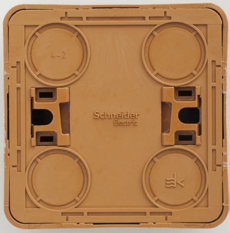 Розетка накладная с заземлением и шторками (бук) Systeme Electric Этюд PA16-004T