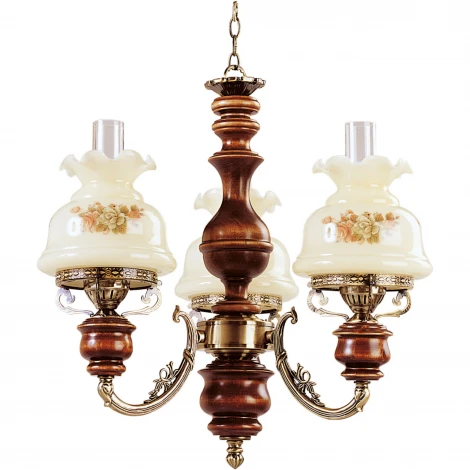 Подвесная люстра N-Light 832 832-03-02 красное дерево+бронза