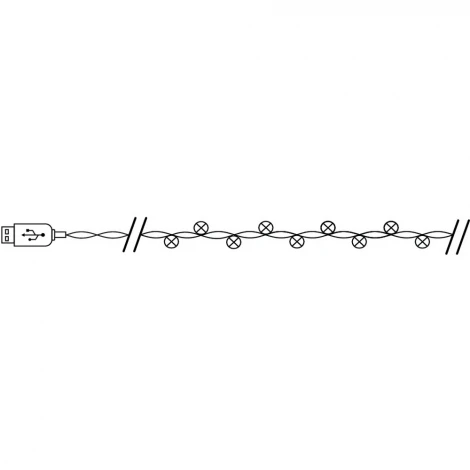 Гирлянда линейная Feron CL572 41648 Звездочки, статичная, 4,5м USB 5000K
