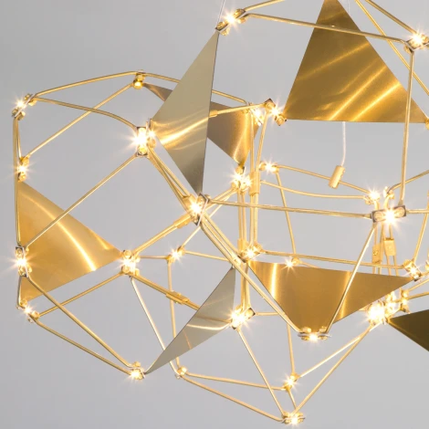 Подвесной светильник светодиодный Eurosvet Uma 90369/5 медь (220V, на тросе)