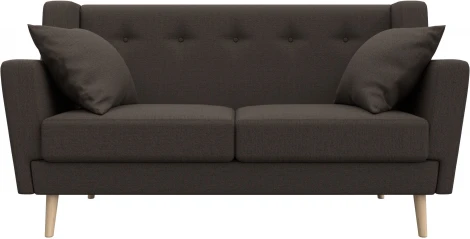 Диван кухонный прямой Брайтон 2 (Коричневый/Рогожка) Лига Диванов арт.123712