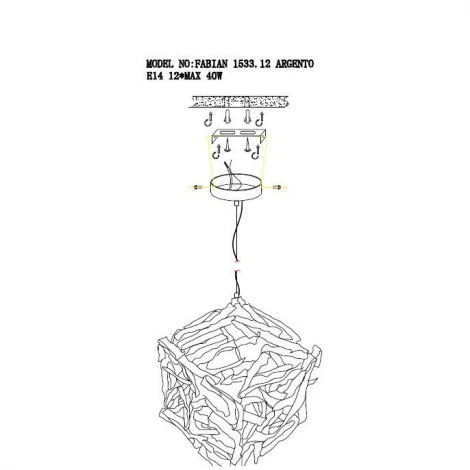 Подвесной светильник Lucia Tucci Fabian 1532.12 ORO