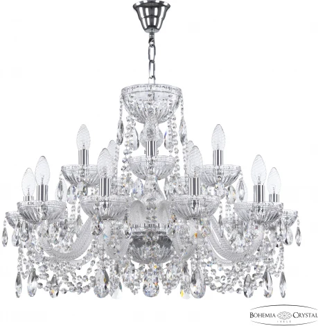 Подвесная люстра Bohemia 5402 5402/10+5/240 Ni Clear/M-1G
