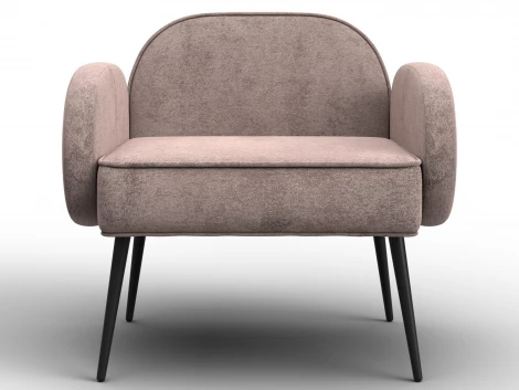 Кресло Лига-086 (Фанера/Металл/Велюр/Бежевый) Лига Диванов 132437