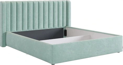 Каркас кровати Ева 160х200 см Mebelson (ДСП,ЛДСП,Велюр/Мятный) арт.KM1.6-23.2764