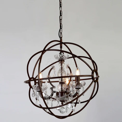 Подвесная люстра Favourite Orbit 1834-3P (220V, на цепи, подсвечник, свеча, шар)